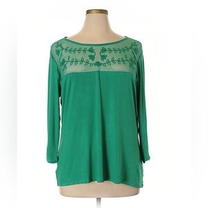 Women’s Plus Size 3/4” Length Sleeve Top Size 1X